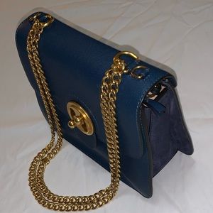 Denim blue Chloé shoulder bag fun and simple bag that is versatile for all.